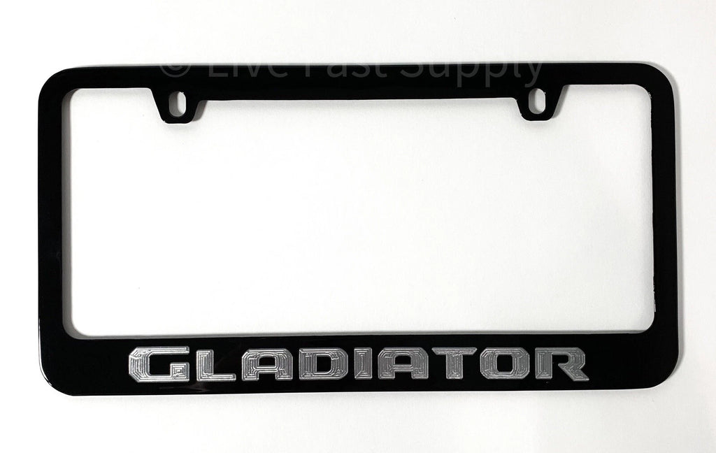 License Plate Frame Front for Jeep Gladiator Script Emblem Silver Fill (—)