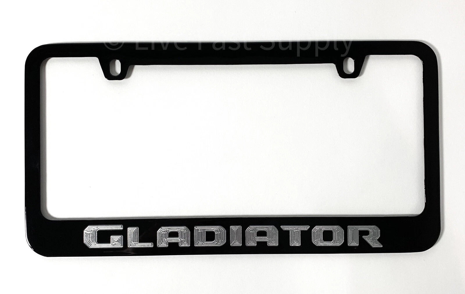 License Plate Frame Front for Jeep Gladiator Script Emblem Silver Fill (—)