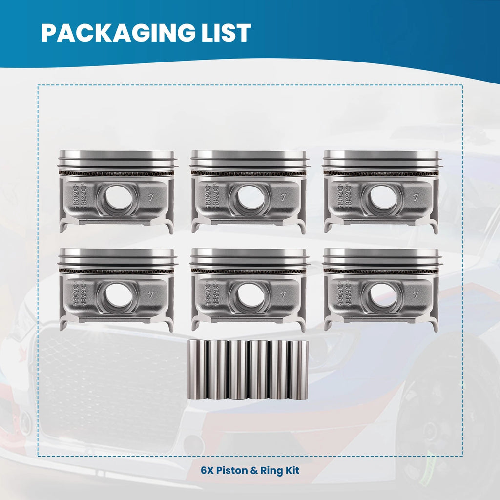 Piston Set for Jeep Wrangler TJ 4.0L L6 (1996–2006) H802CP