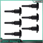 Set of 6 Ignition Coils for Jaguar Vanden Plas XJ6 XJR XJS (1995–1997)