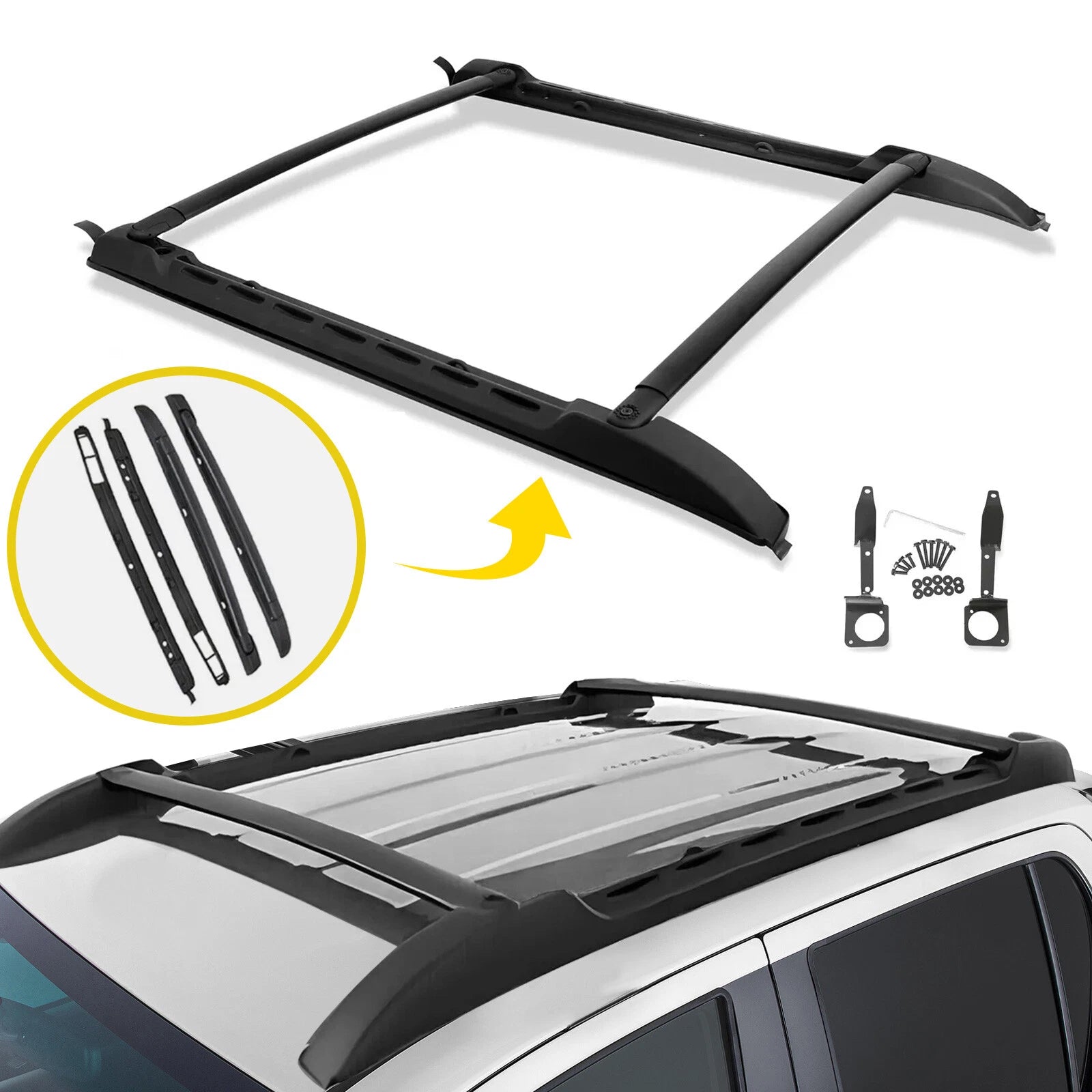 Set of 2 Roof Rack Cross Bars for Toyota Tacoma Double Cab (2005–2023)