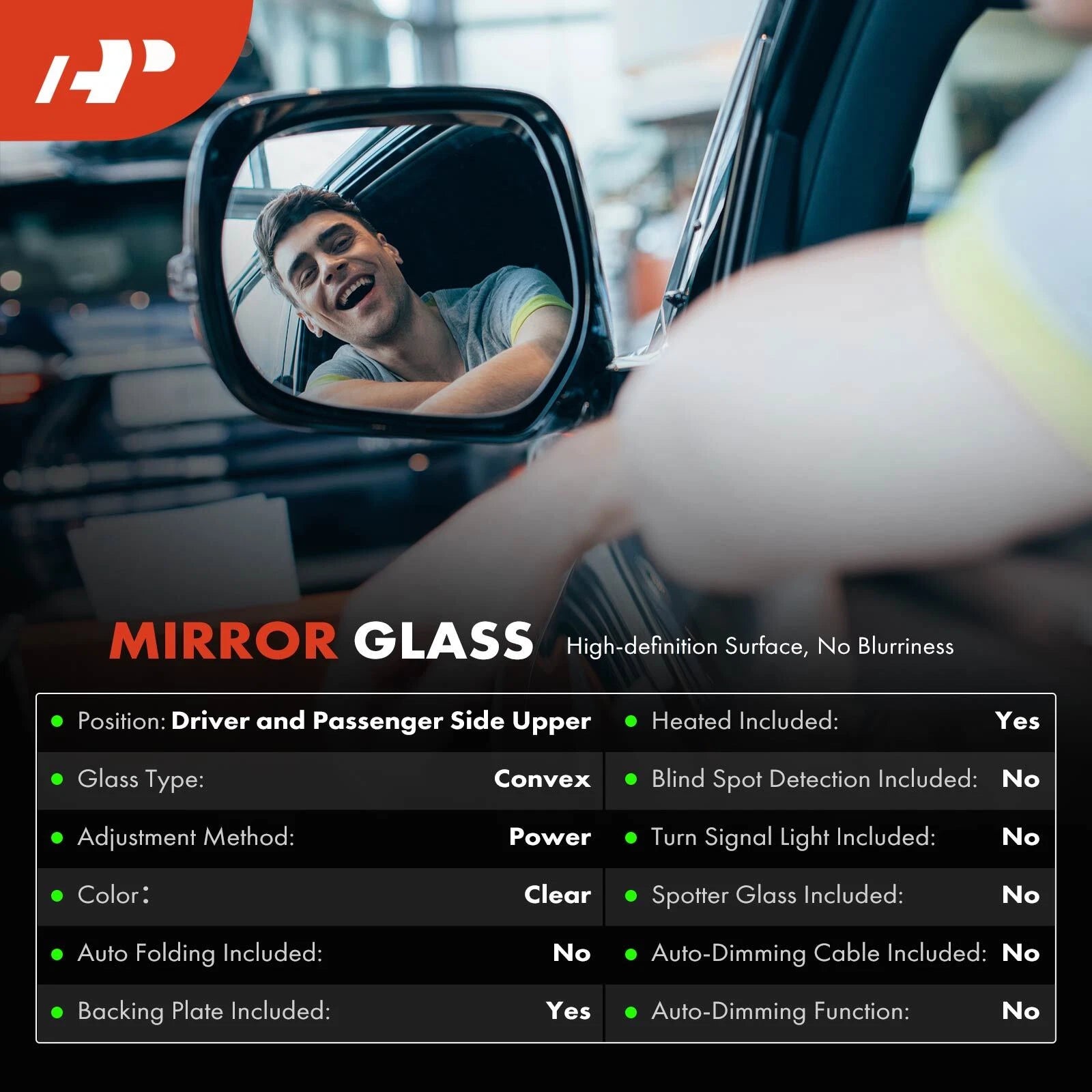 2X Heated Power Mirror Glass for Mercedes-Benz Sprinter 2500