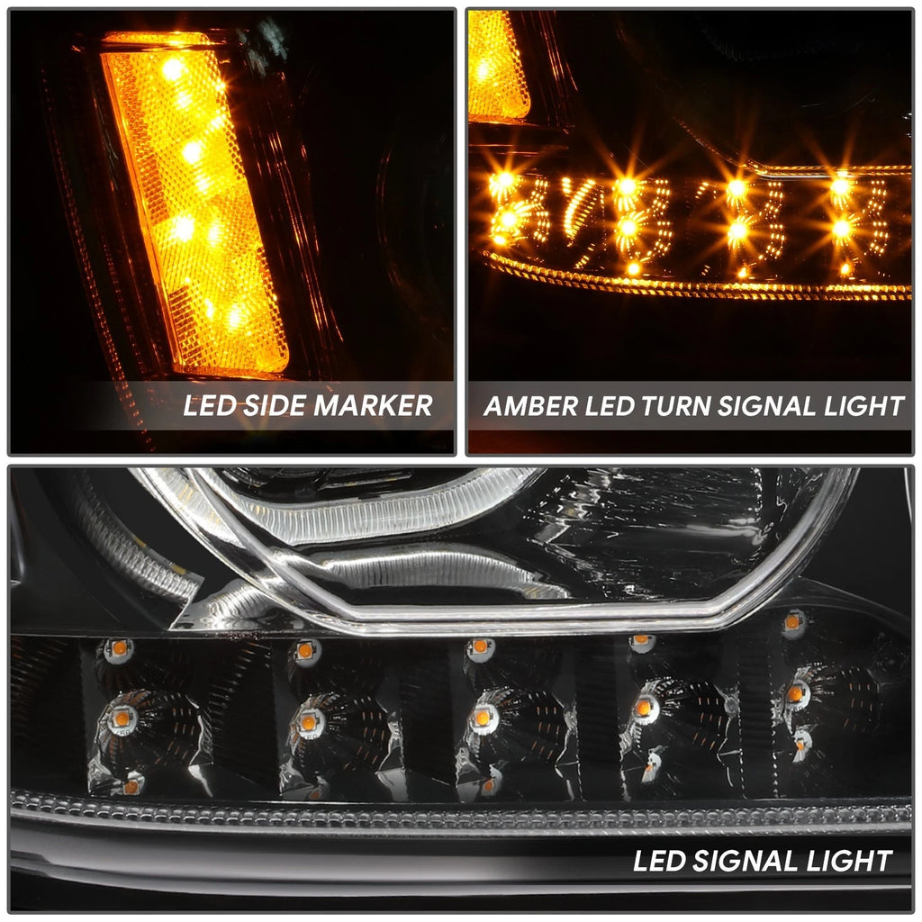 LED DRL Turn Signal Dual Projector Headlight for Kenworth T170 T370 T660 (2008–2019)