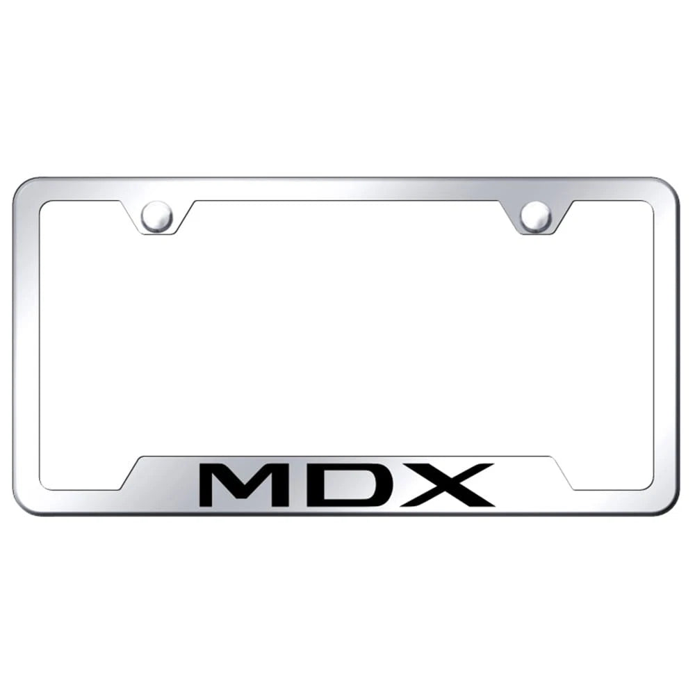 Stainless Steel Cut-Out License Plate Frame - Officially Licensed for Acura MDX