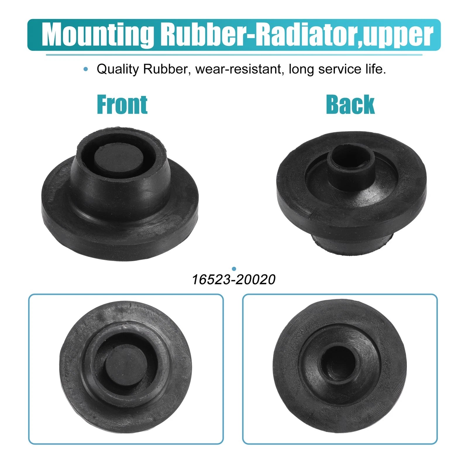 2X Upper Radiator Mount Insulator No.16523-20020 for Toyota Camry (2007–2011)
