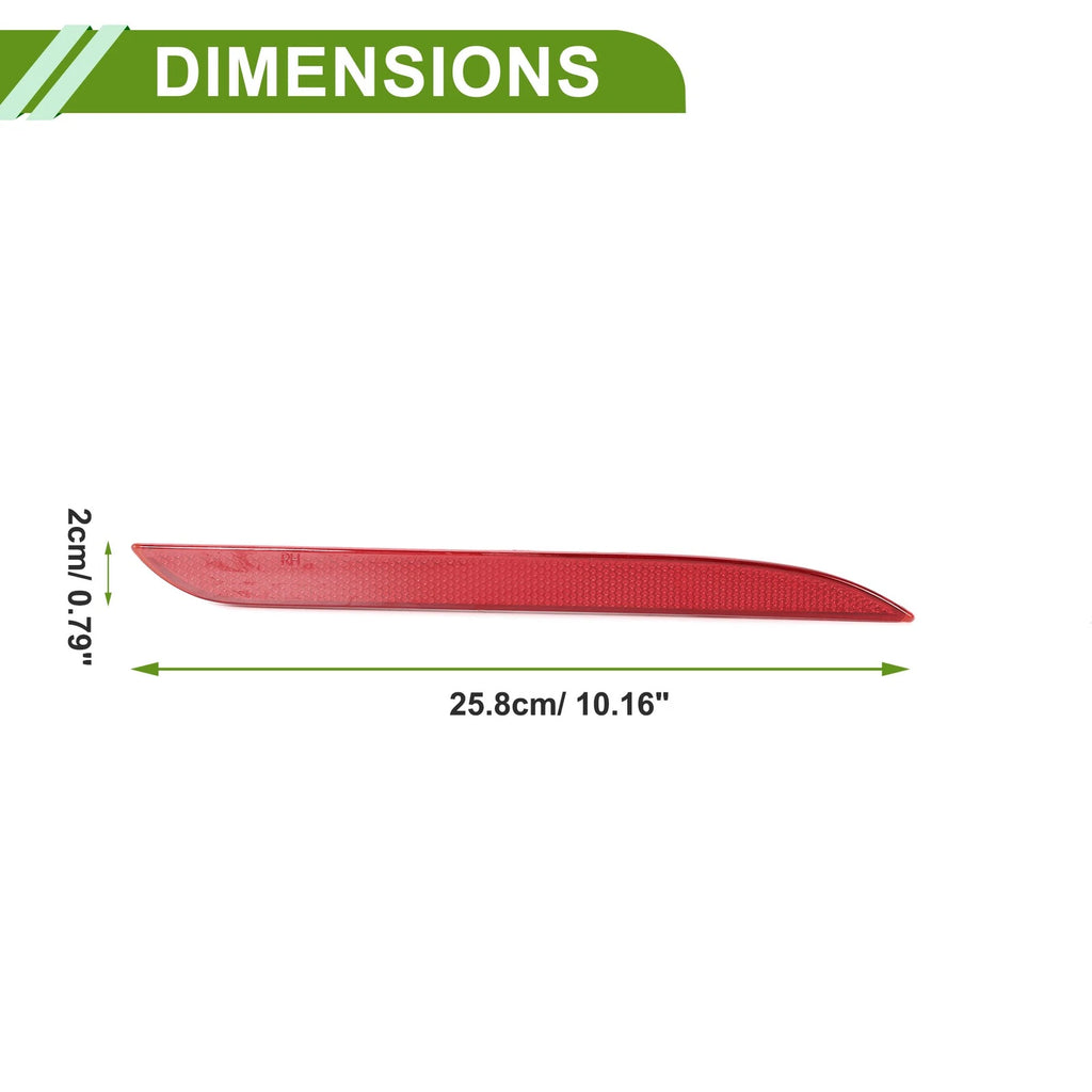 Bumper Reflector No.FR3Z15A448A for Ford Mustang (2015–2017) Red Right