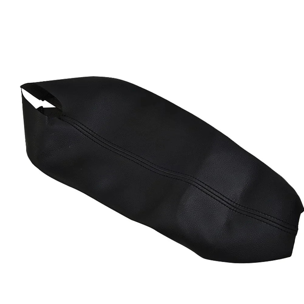 Leather Armrest Center Console Lid Cover for Black Car (2008���2012)