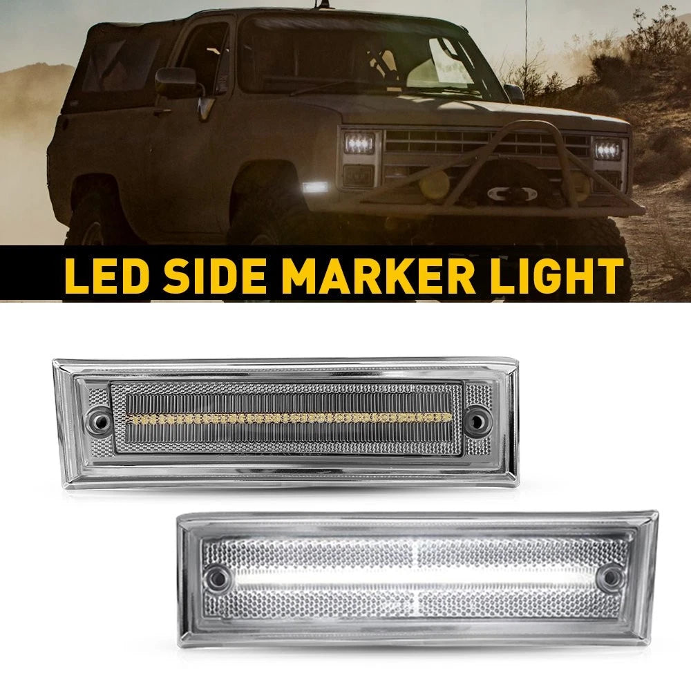 LED Front Side Marker Light for Chevrolet C20 C10 C30 Blazer (1981–1986)