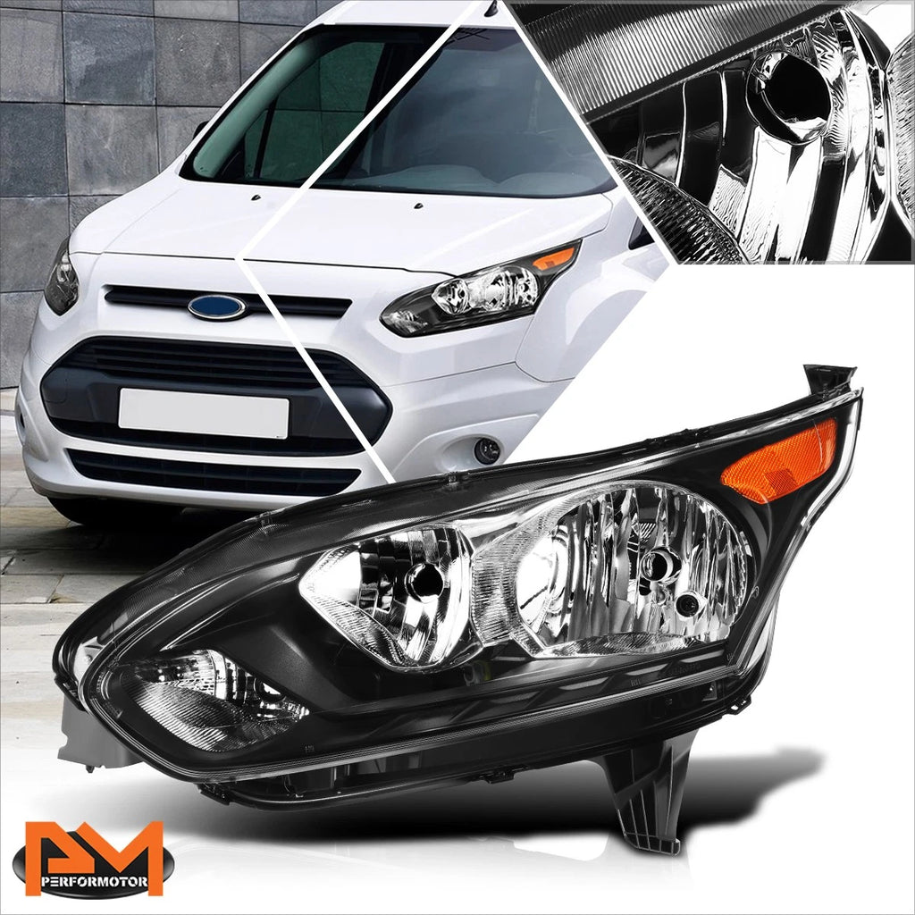 Left Side Headlight for Ford Transit Connect (2014–2018) Black Housing