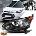 Left Side Headlight for Ford Transit Connect (2014–2018) Black Housing