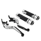 Silver Extendable Brake Clutch Levers Grip Set for Yamaha TMAX 500 530