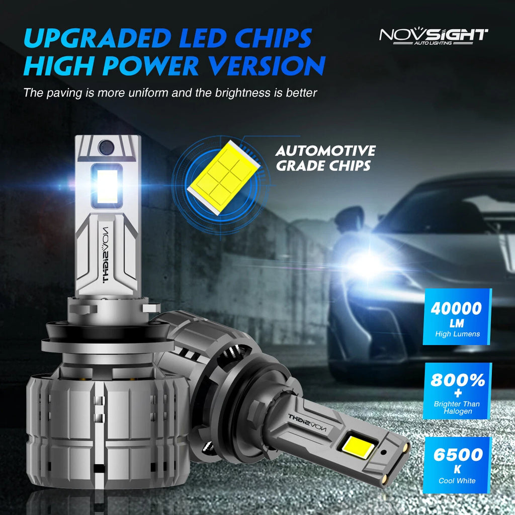 H11 LED Headlight Bulbs Conversion Kit for 40000LM 6500K