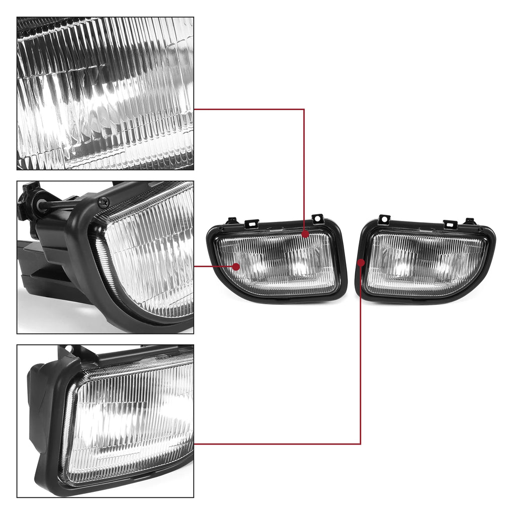 Pair Clear Lens Fog Lights for Toyota MR2 (1991–1995)