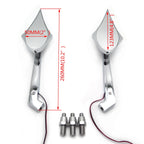 LED Turn Signal Rearview Mirrors for Harley Big Dog Springer Dyna