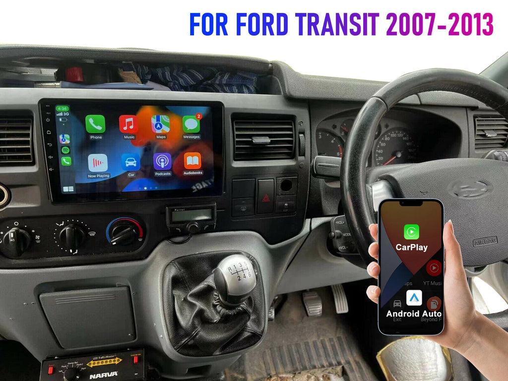 10" Wireless CarPlay Android Auto Stereo for Ford Transit (2007-2013)