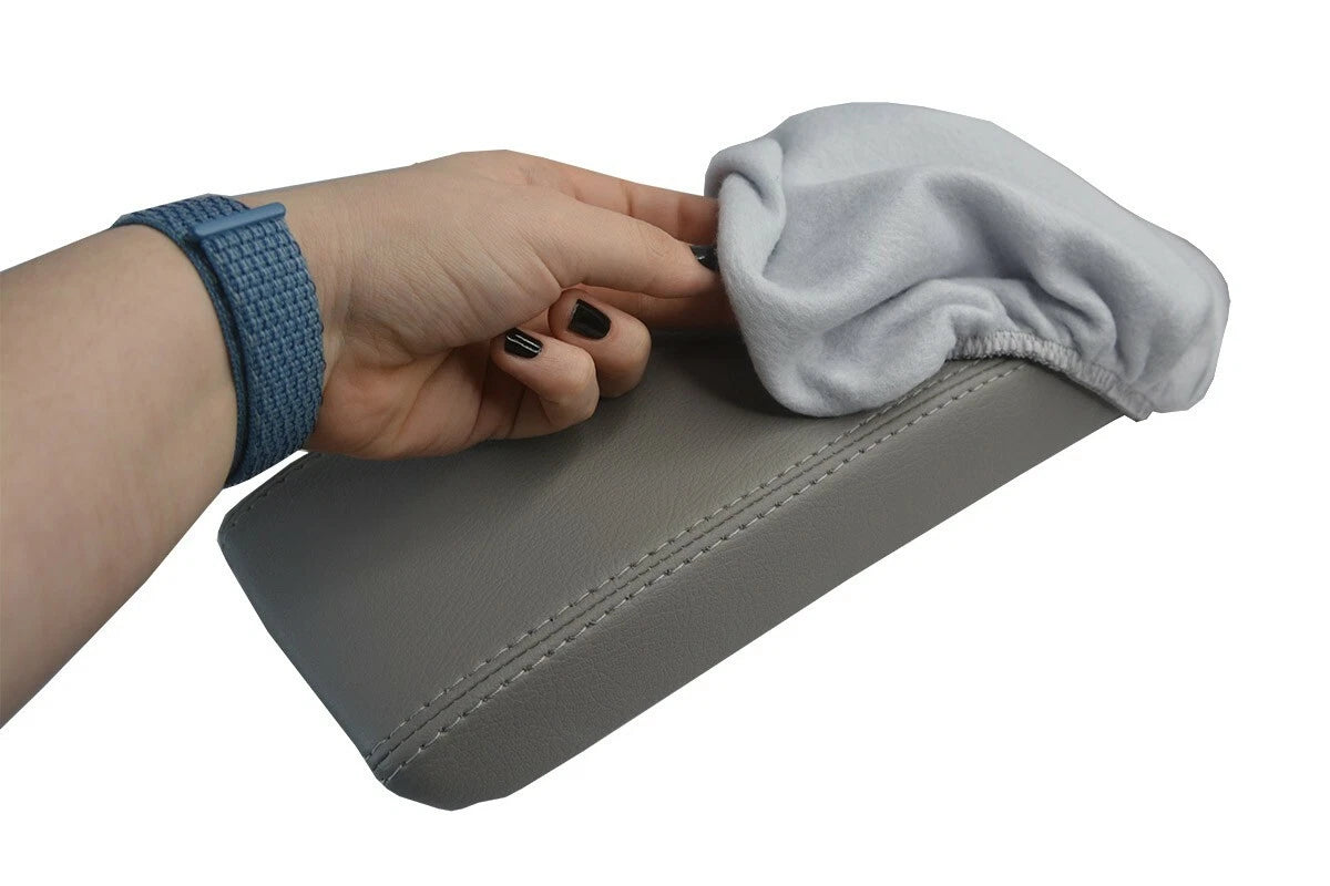 Fleece Console Lid Armrest Cover for Acura CL (1997–1999) Gray