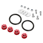 Set of 4 Aluminum Red Bumper Quick Release Fasteners for Gear Lid