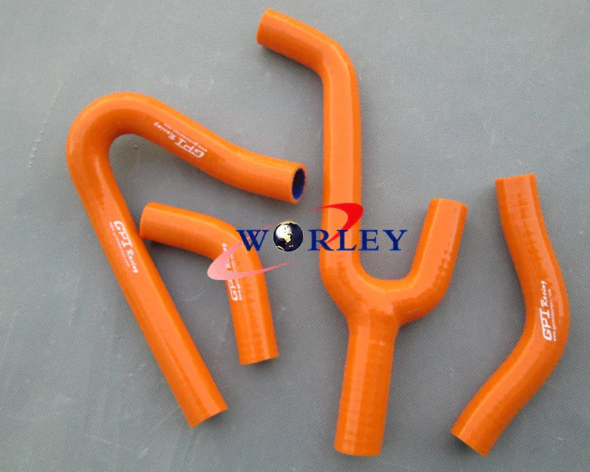 Yellow Silicone Radiator Hose for KTM 250/300/380 SX/EXC/MXC (1998-2003)
