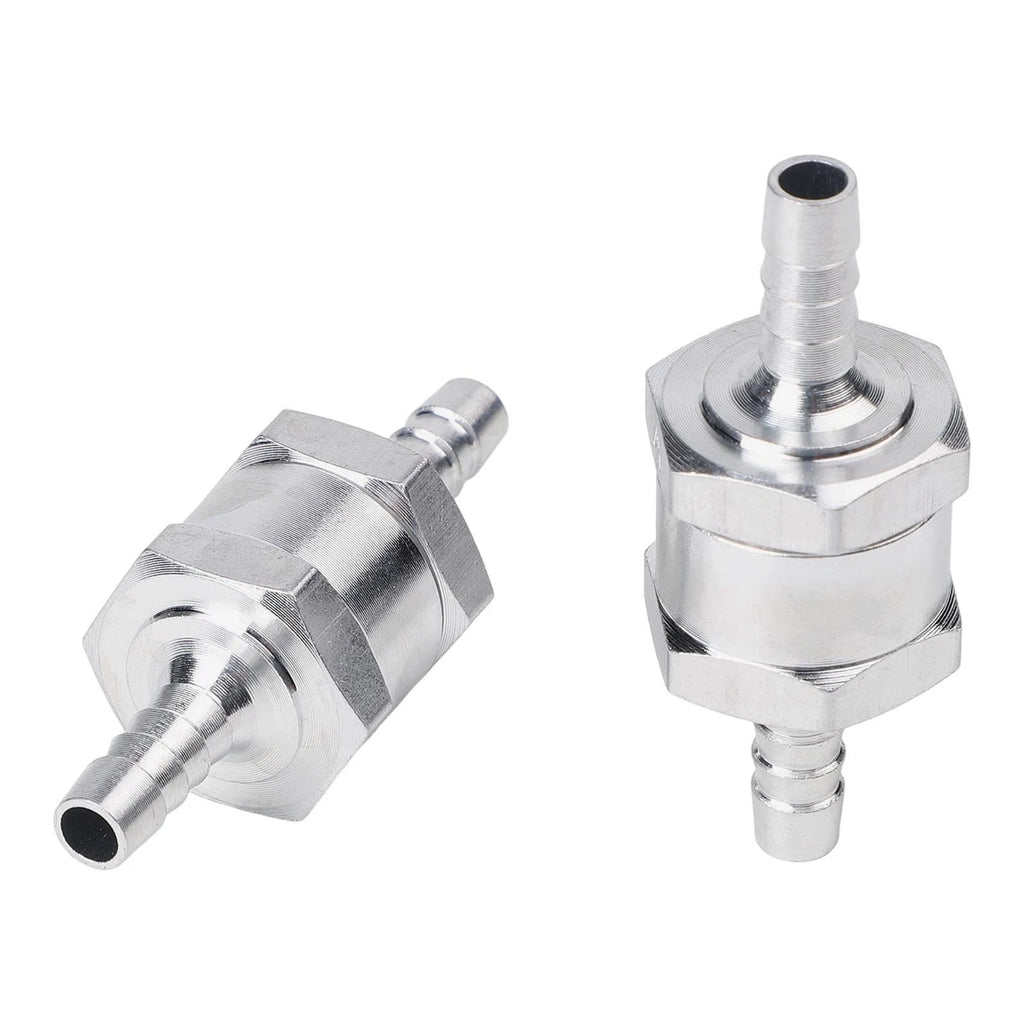 6mm Aluminum Fuel Check Valves with 4 Clamps for Boats and Motorcycles