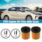 Set of 2 Engine Oil Filters 26350-2M000 for Kia K5 (2021–2022) & Rio (2020–2021)