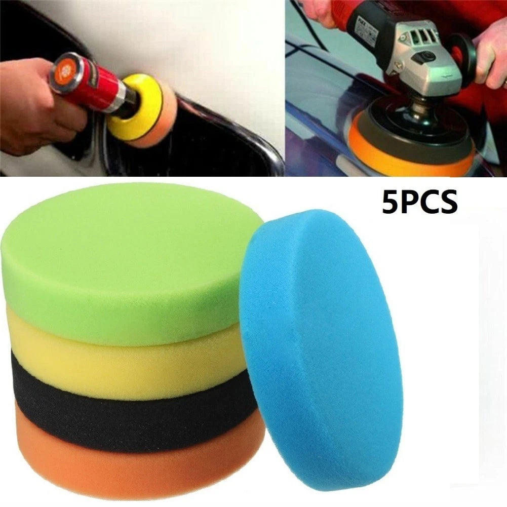 Set of 5 Polishing Sponge Buff Pads 3 Inch for Universal Use