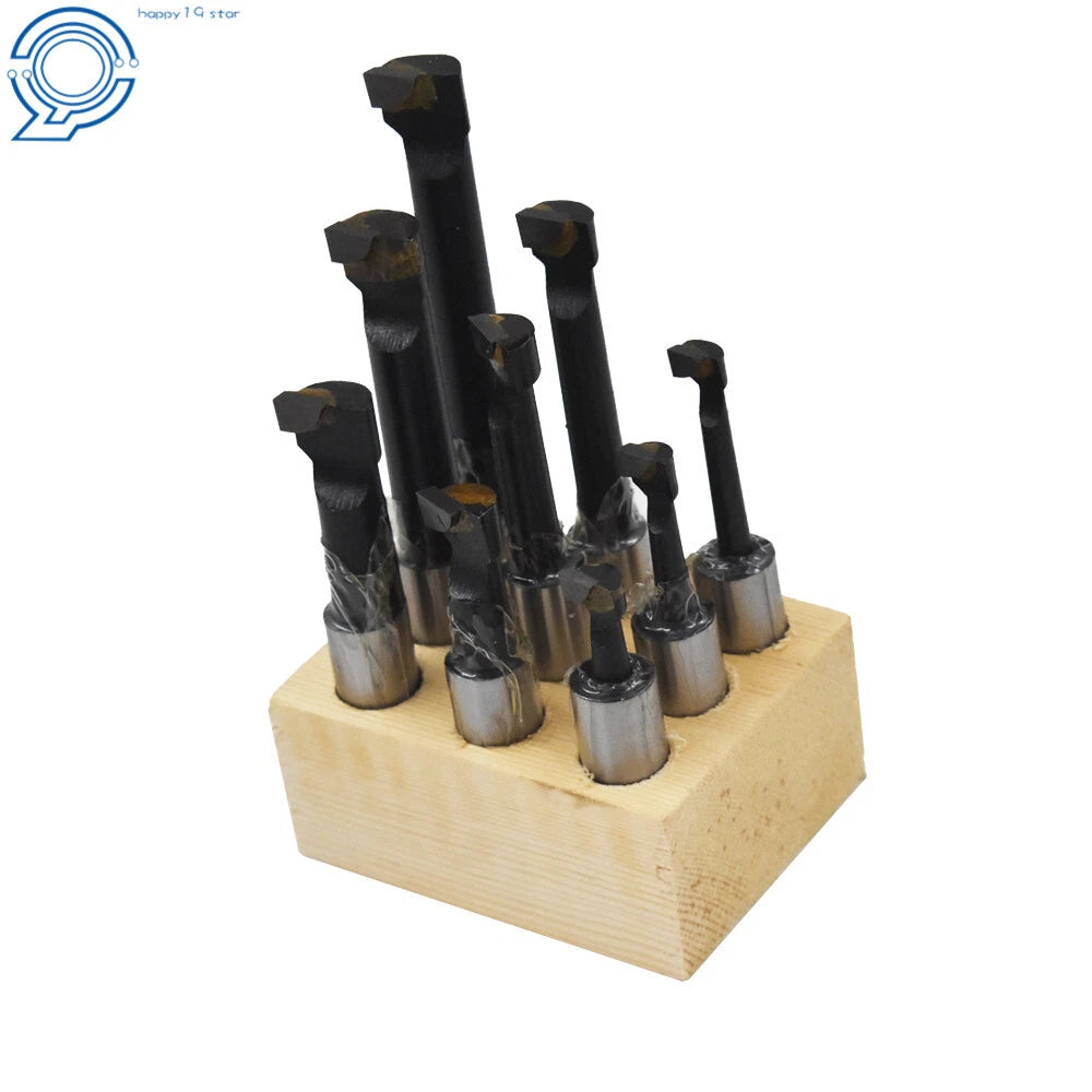9 PCS Boring Bar Set for Lathe Tool (1/2" Shank)