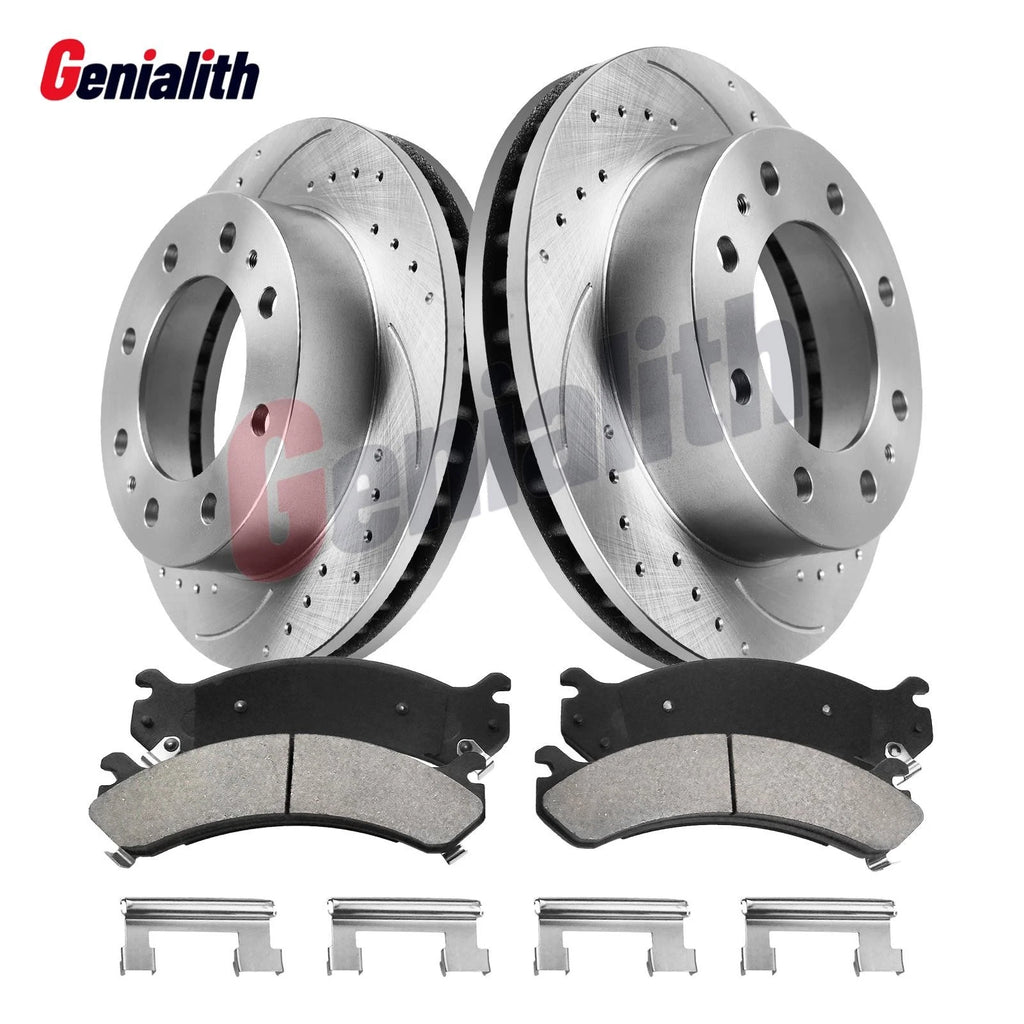 Front Disc Rotors & Ceramic Brake Pads for Silverado Sierra 2500 HD (2001–2023)