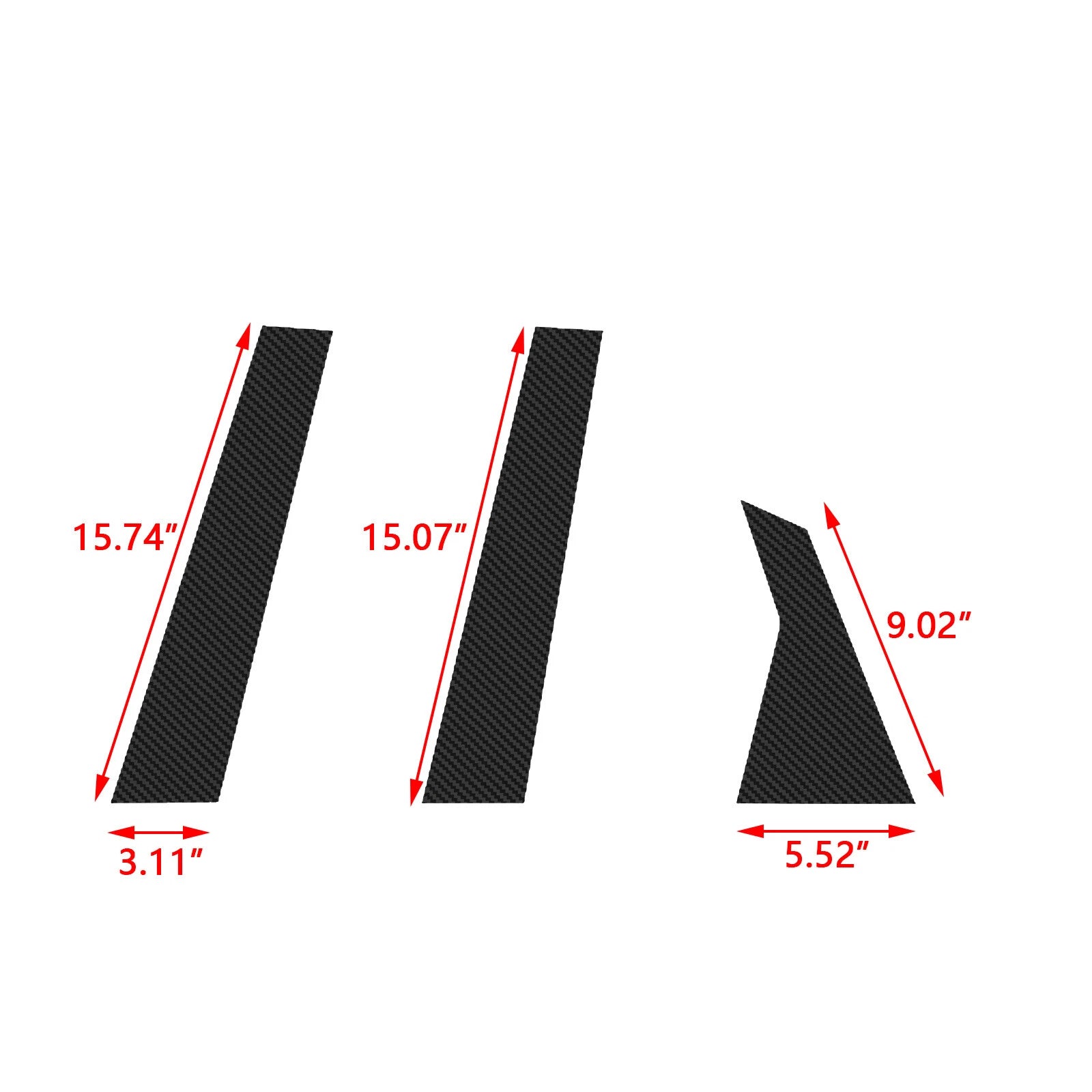 Door Window Pillar Posts Vinyl Decals for Honda Civic (2016-2021)