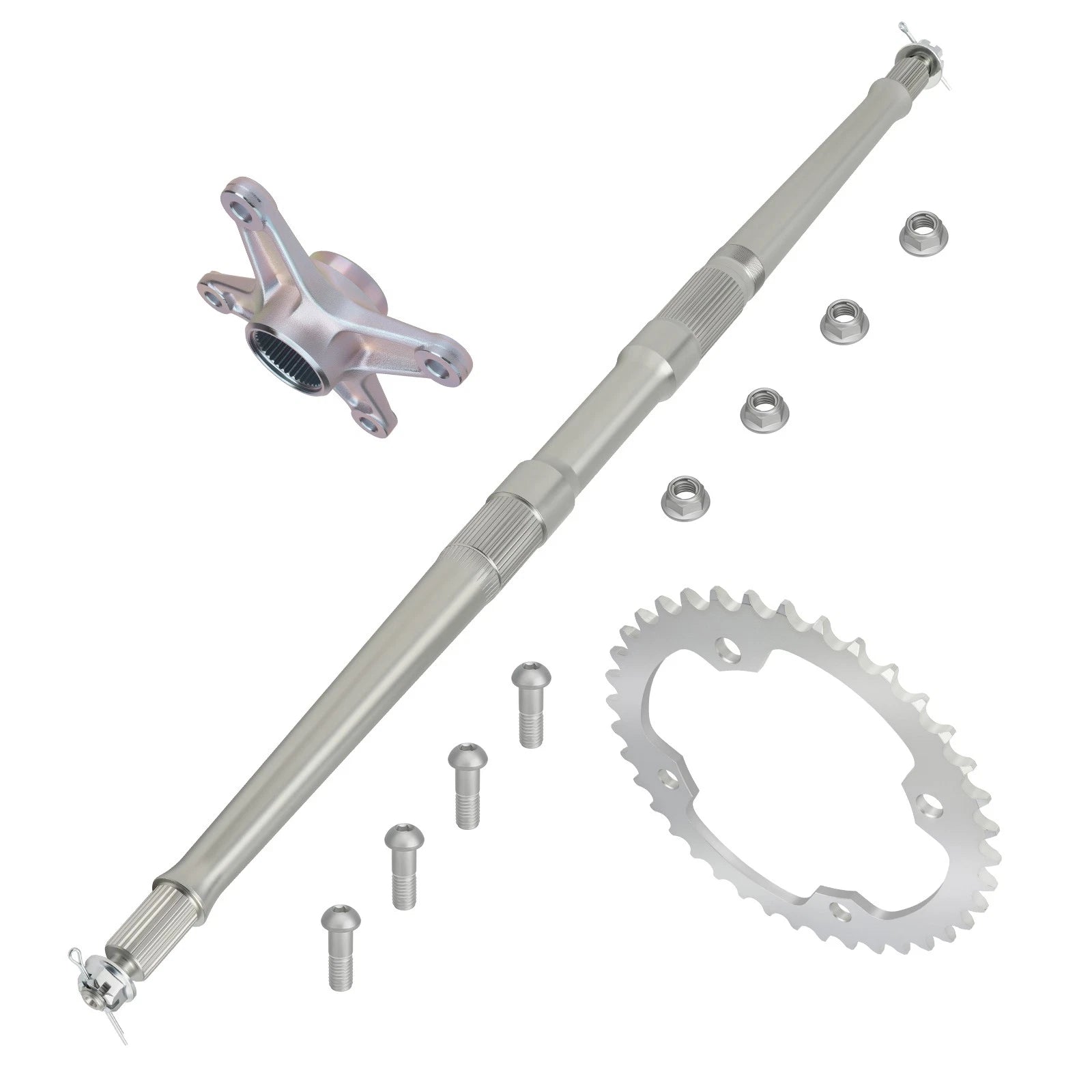 Rear Axle Shaft Kit w/ Collar Sprocket Hub for Yamaha YFZ450 (2004–2005)