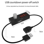 USB timer power off switch cable for fish tank and office use