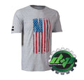Cummins T-Shirt Distressed American Flag Short Sleeve Medium