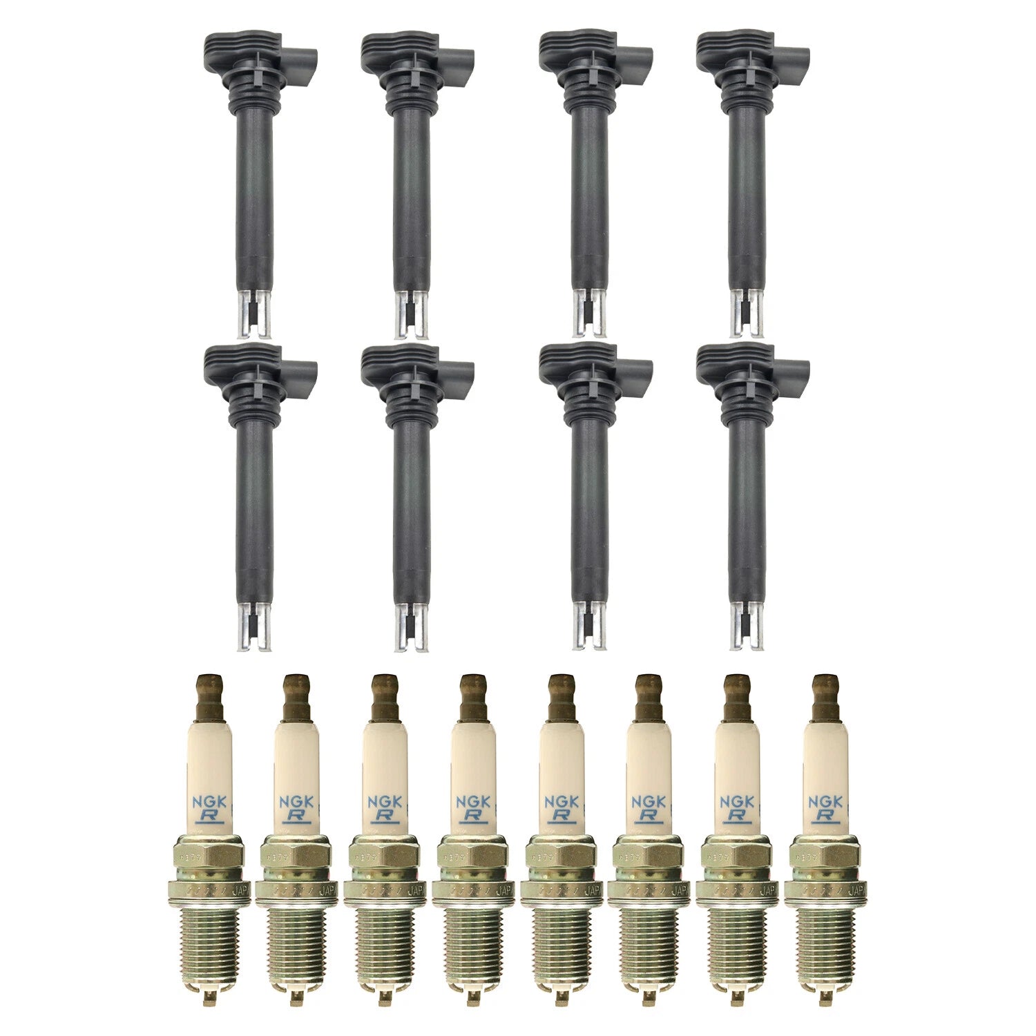 Set of 8 Ignition Coils & NGK Laser Platinum Spark Plugs for Audi R8 RS4 RS5 (2007–2021)