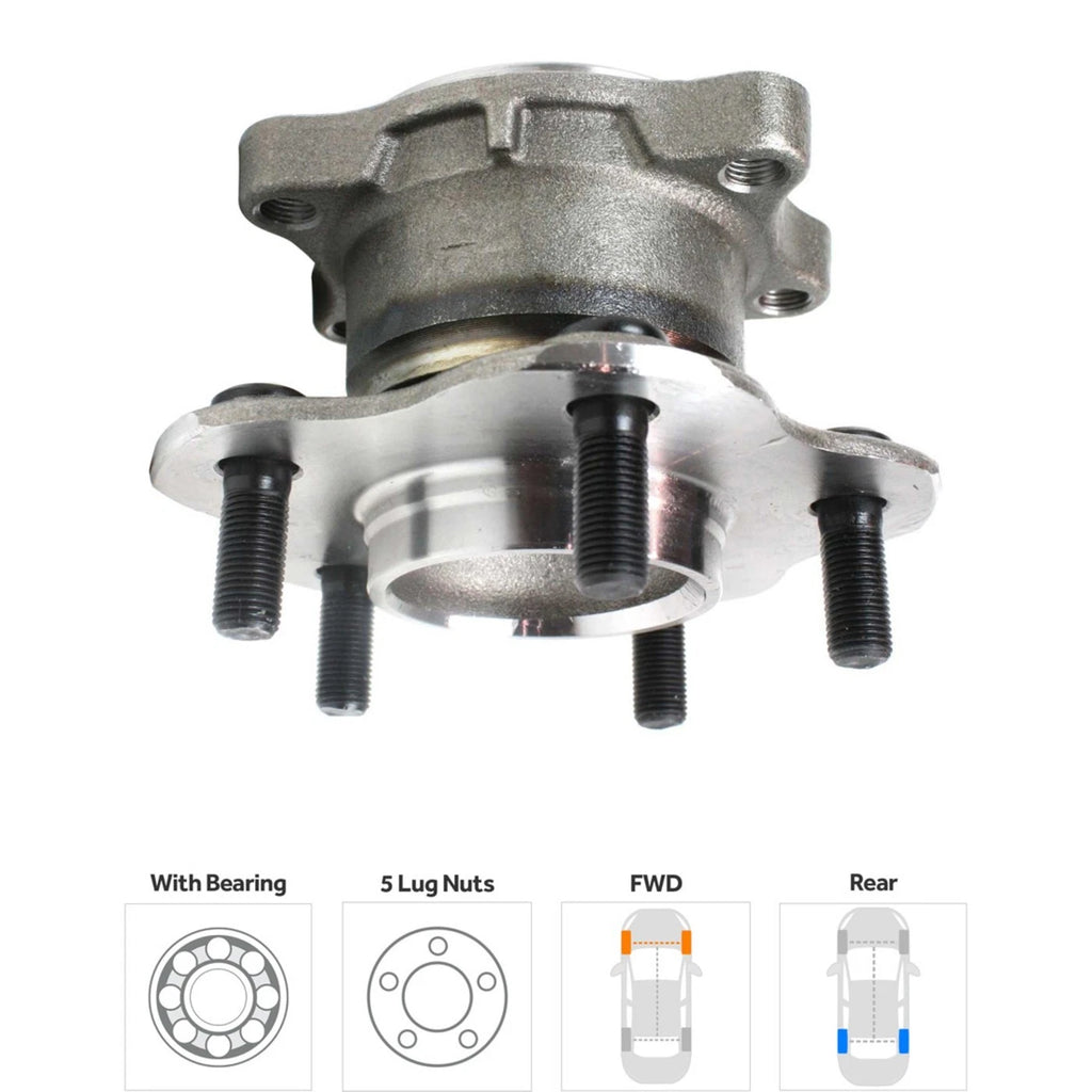 Wheel Hubs for Nissan Quest (2004–2009) Rear Left & Right with Bearing
