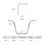 18" Rise Ape Hanger Handlebar for Harley Sportster XL FLST (2004–2023)