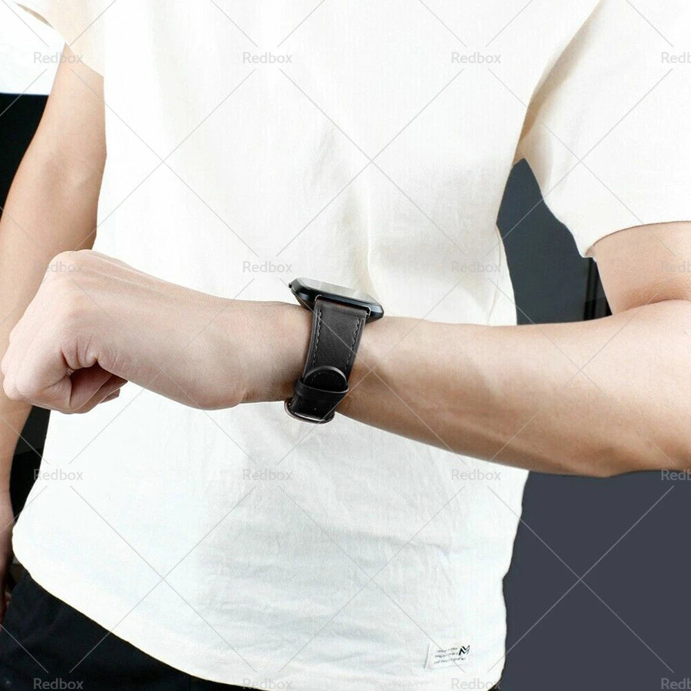 Leather Watch Band Strap for Fitbit Versa 3, Sense (2020–2021)
