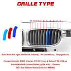 M Sport Tri-Color Grille Rails Insert for BMW 3 Series (2017-2024)