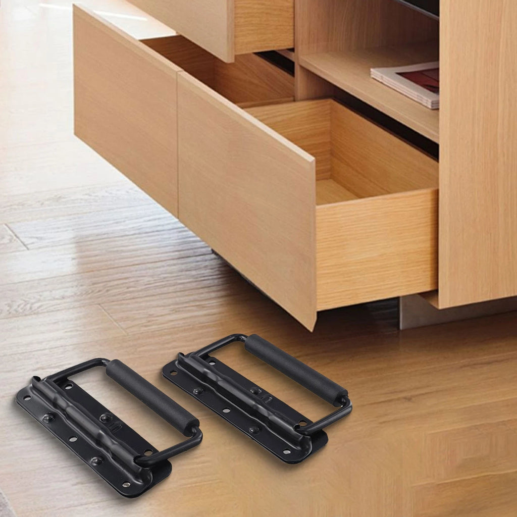 Set of 2 Heavy Duty Spring Loaded Chest Handles with Shock Absorbing Design