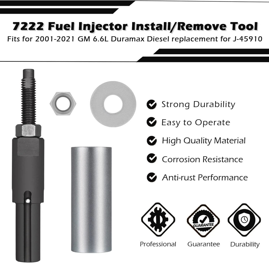7222 Injector Tube Remover Installer Kit for GM 6.6L Duramax Diesel (2001–2016)