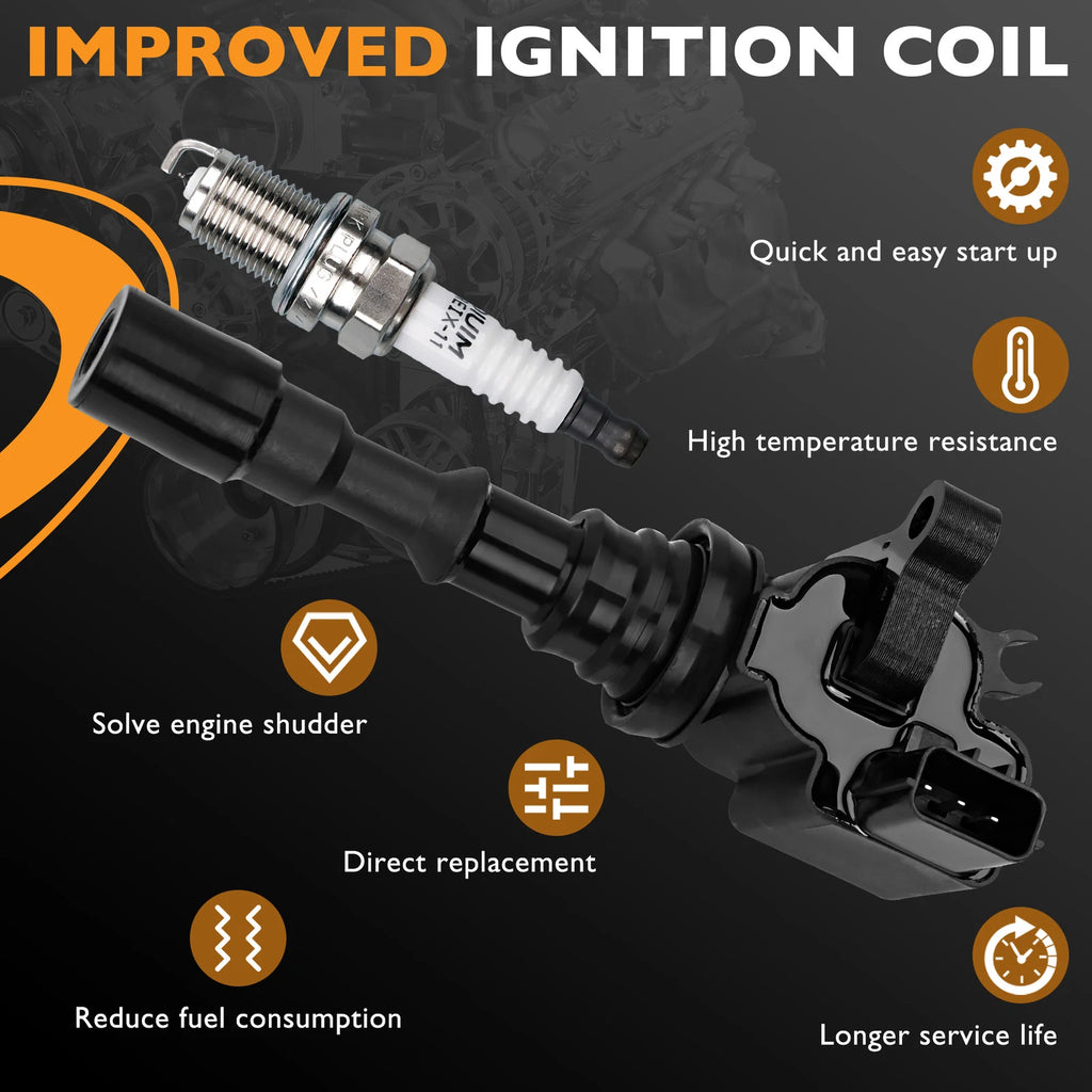 Ignition Coil Pack & Iridium Spark Plugs for Kia Sorento (2003-2006)