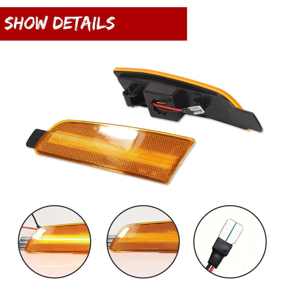 Set of 2 LED Front Corner Side Marker Lights for Mazda 6 (2009–2013)