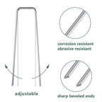 Set of 200 Galvanized 6" Landscape Staples for Garden Projects