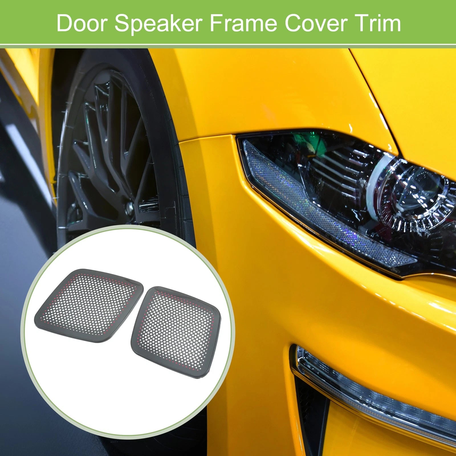 Pair Rear Door Speaker Frame Covers for Ford Mustang (2021–2023)