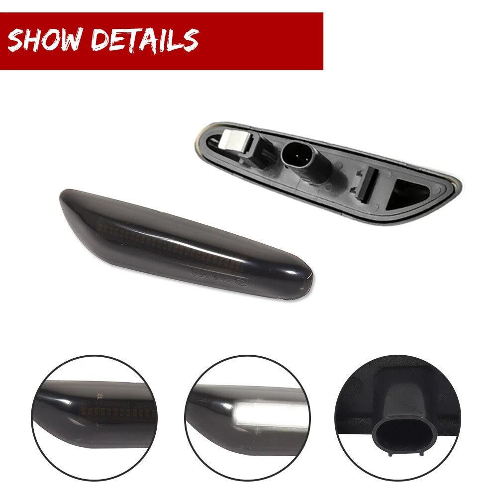 Smoked Lens Front Bumper Side Marker Lights LED for BMW 1 3 5 X Series