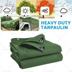 Heavy Duty Canvas Tarp 300x300cm Waterproof Sun Blocked Dustproof