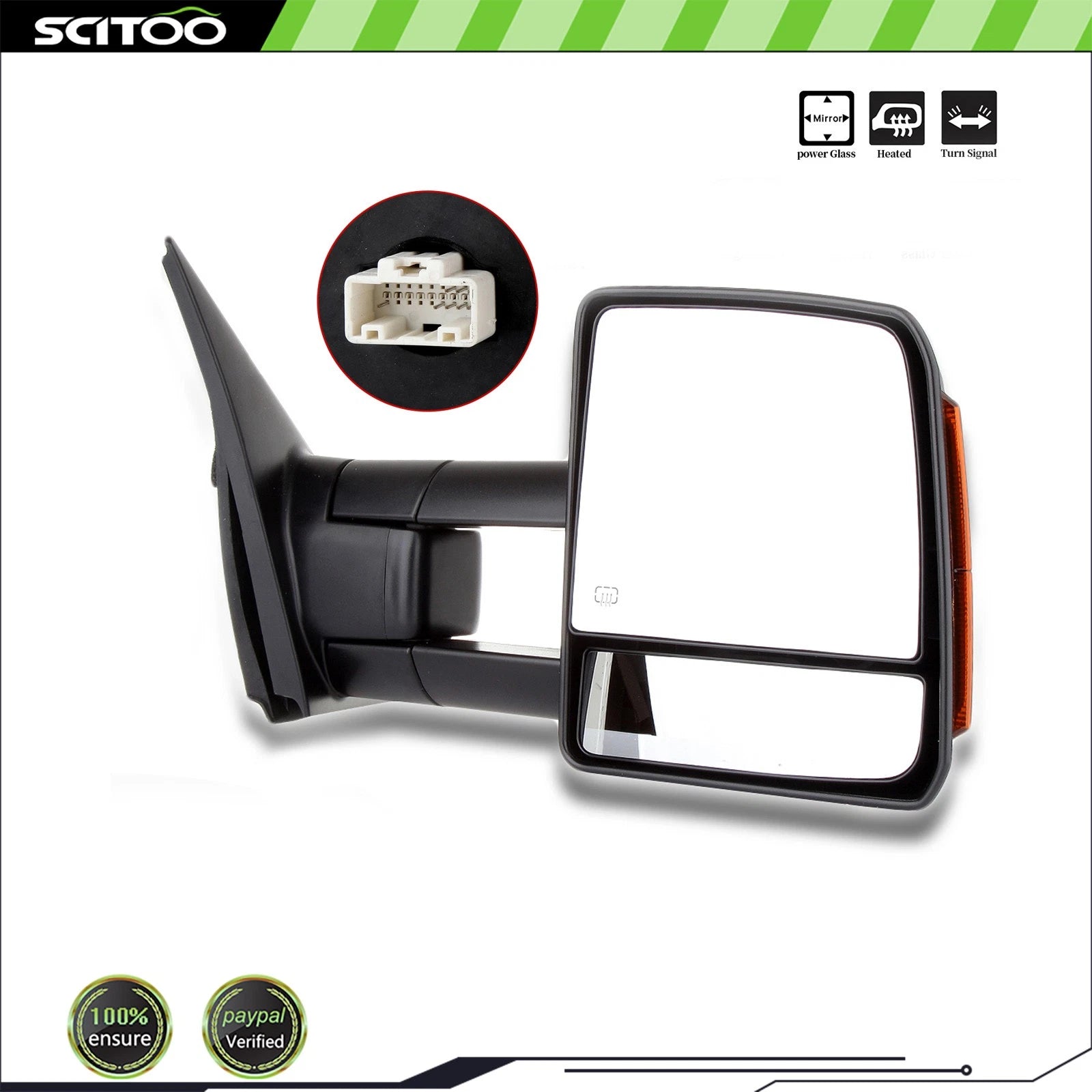 RH Passenger Tow Power Heated Signal Side Mirror for Toyota Tundra (2007–2016)
