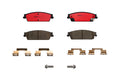 Set of 4 Brembo Rear NAO Ceramic Slotted Brake Pads for Cadillac Chevy Silverado GMC