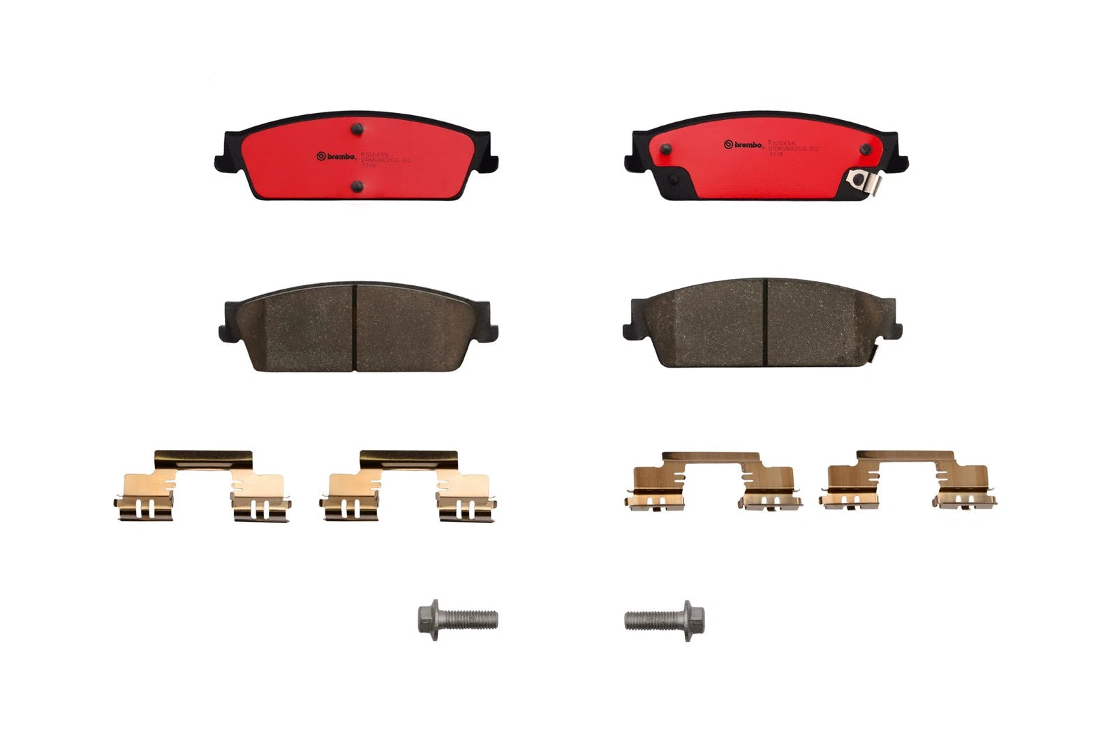 Set of 4 Brembo Rear NAO Ceramic Slotted Brake Pads for Cadillac Chevy Silverado GMC