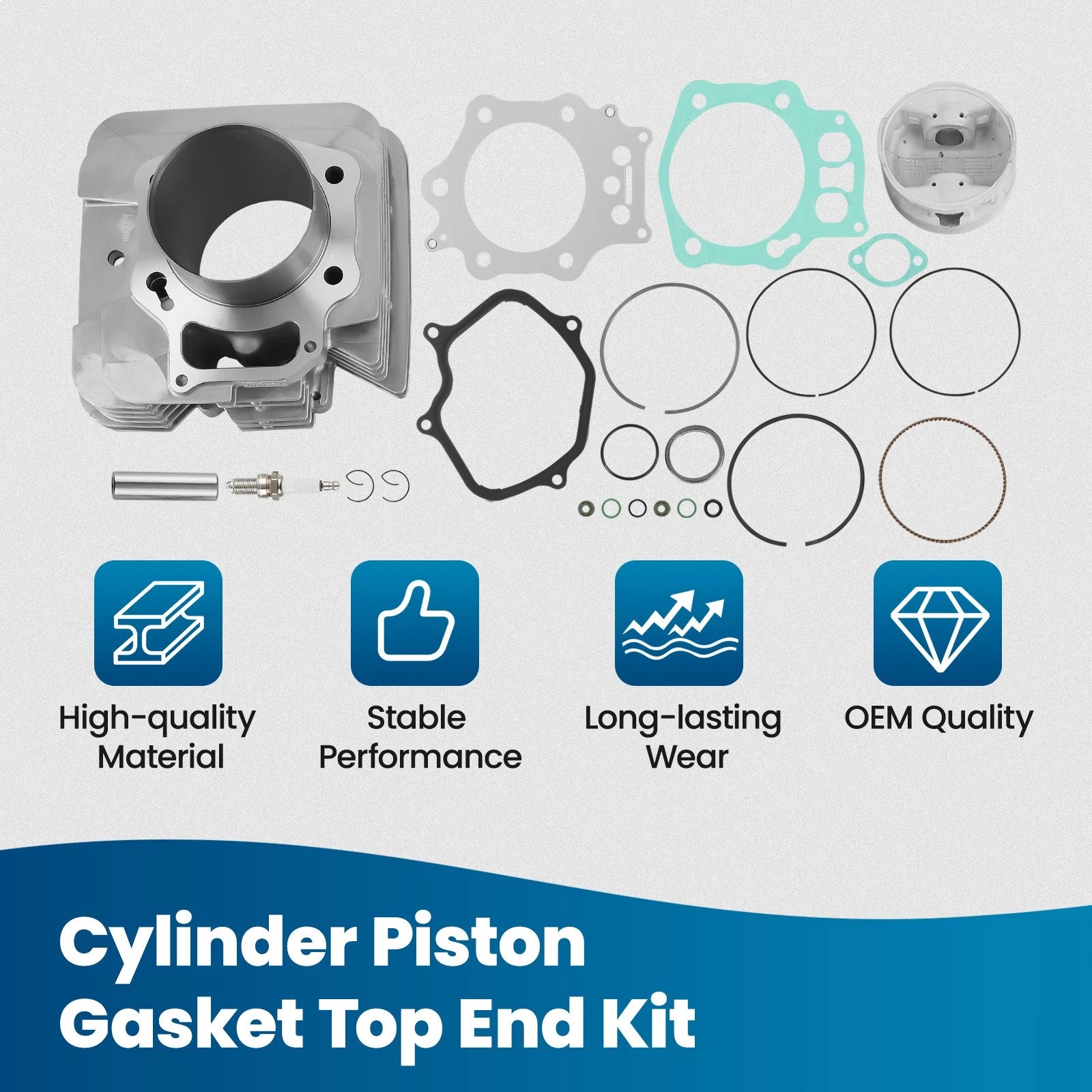 Piston Gasket Top End Kit for Honda Foreman TRX450 1998–2004