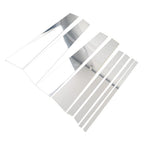 8PCS Pillar Post Window Trim for Honda Pilot Ridgeline (2016–2022) Silver