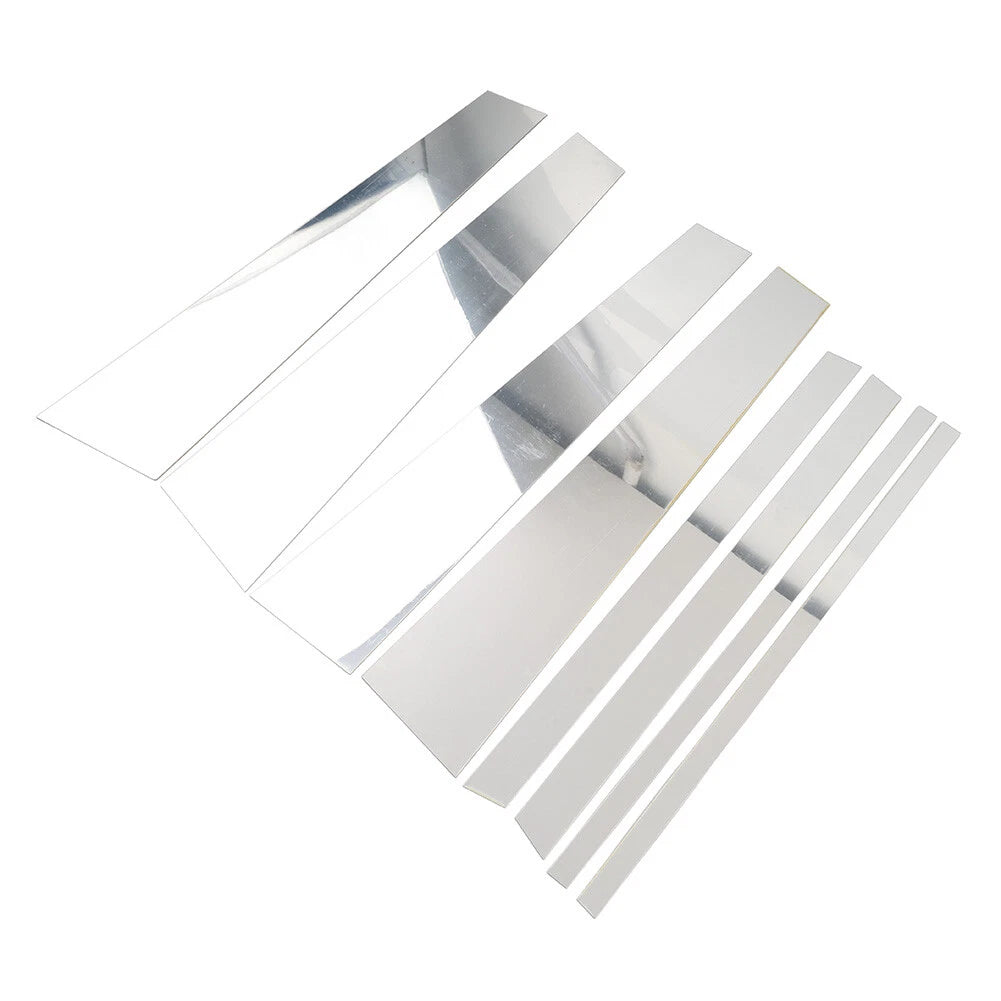8PCS Pillar Post Window Trim for Honda Pilot Ridgeline (2016–2022) Silver